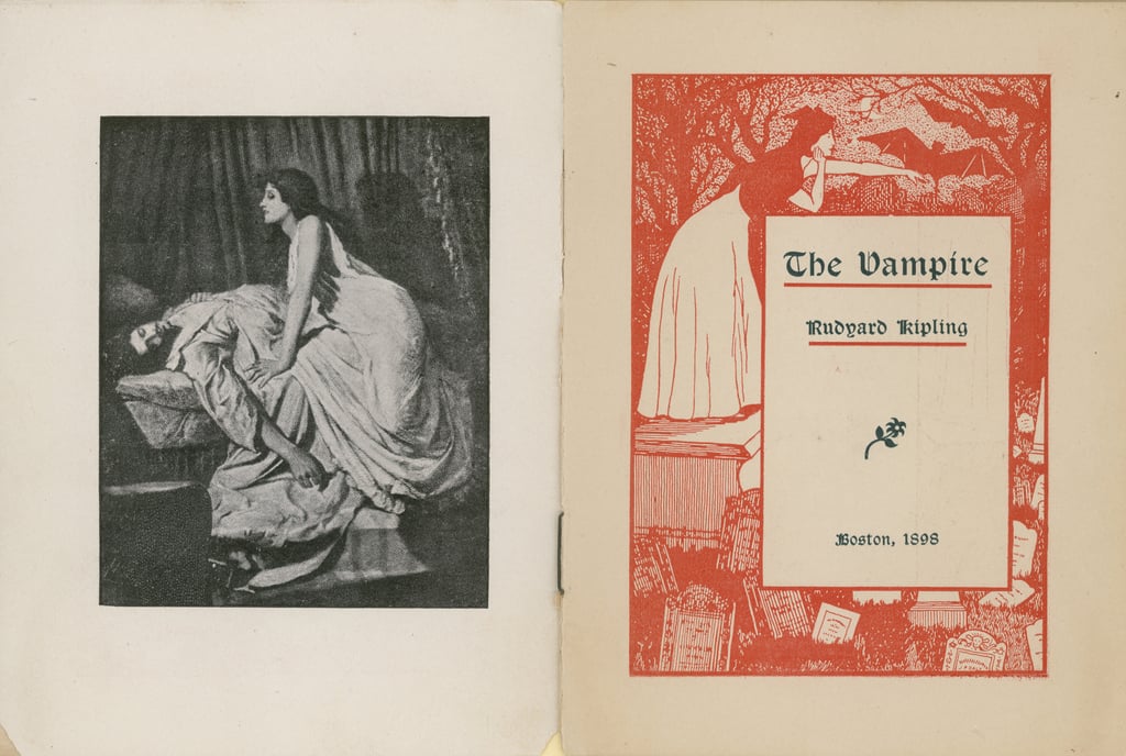 Frontispiece and title page for The Vampire by Rudyard Kipling